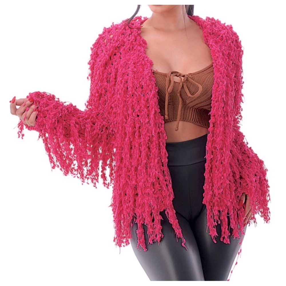 #37 BOHO ENVY ME FRINGE CARDIGAN - Picture 1 of 3
